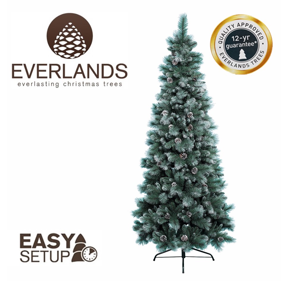 7FT Frosted Norwich Pine Kaemingk Everlands Christmas Tree | AT40